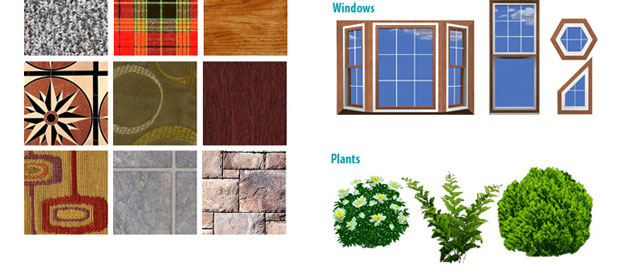 Flooring, Fabrics, Carpeting, Plants, Windows